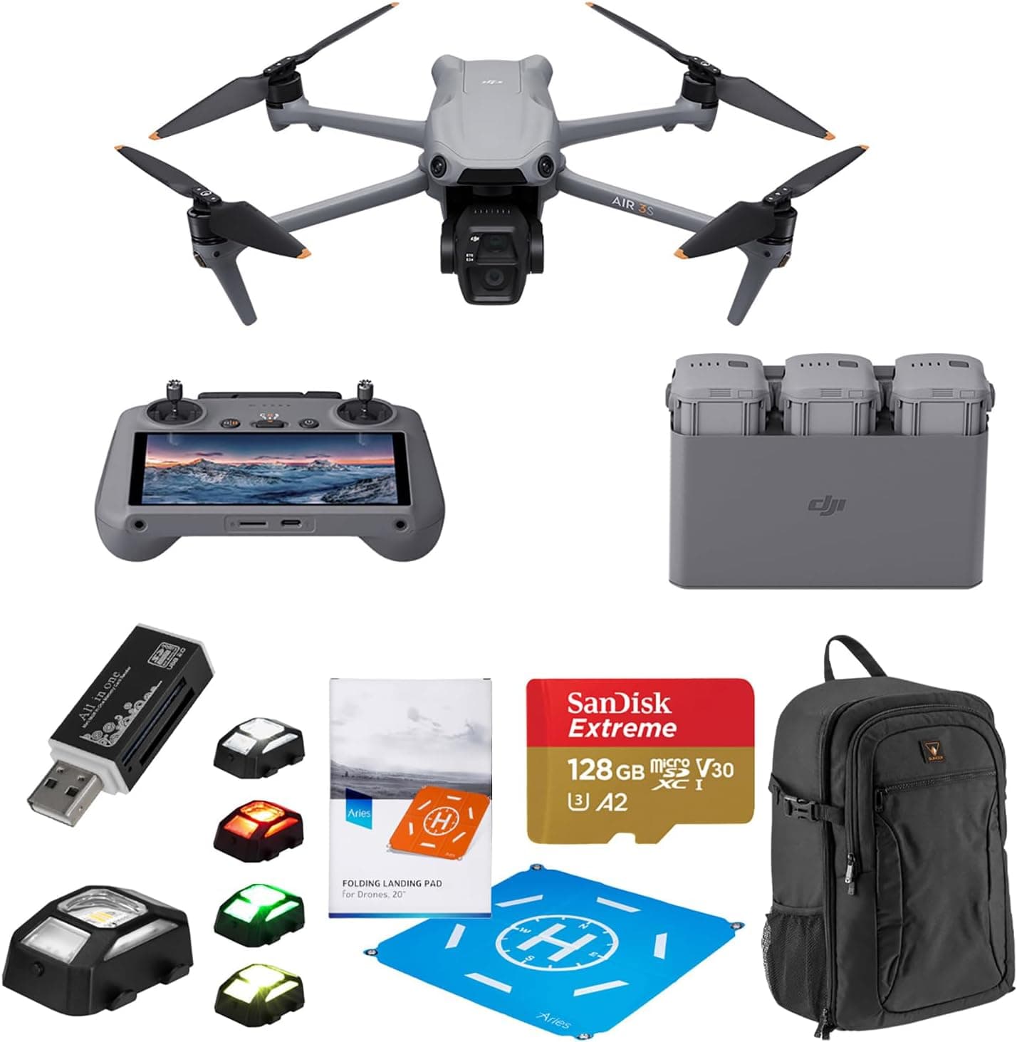 DJI Air 3S Drone with RC-N3 Fly More Combo
