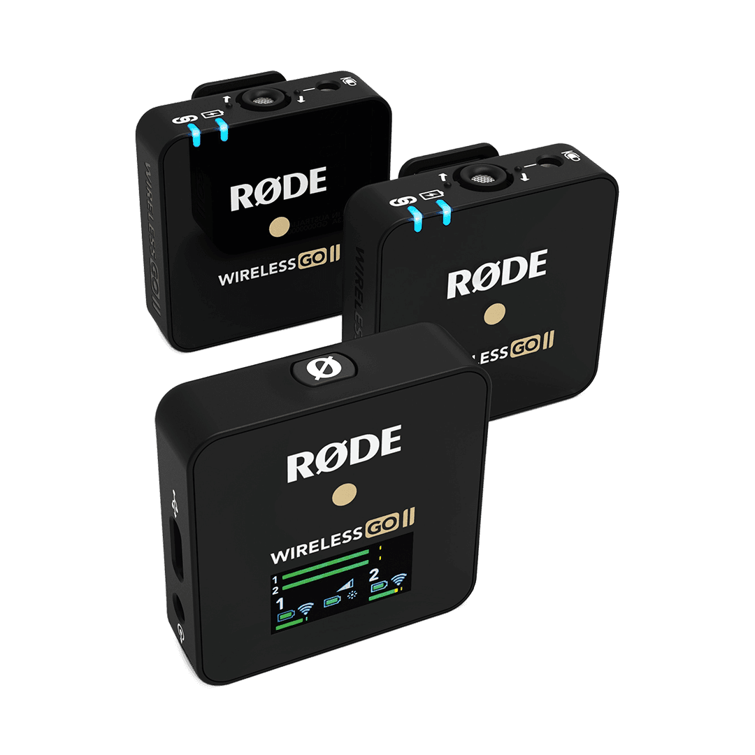 RODE Wireless GO II 2-Person Compact Digital Wireless Microphone System/Recorder (2.4 GHz, Black)