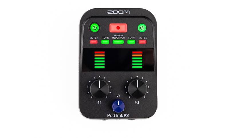 Zoom PodTrak P2 Dual USB Mic Recorder for Podcasters