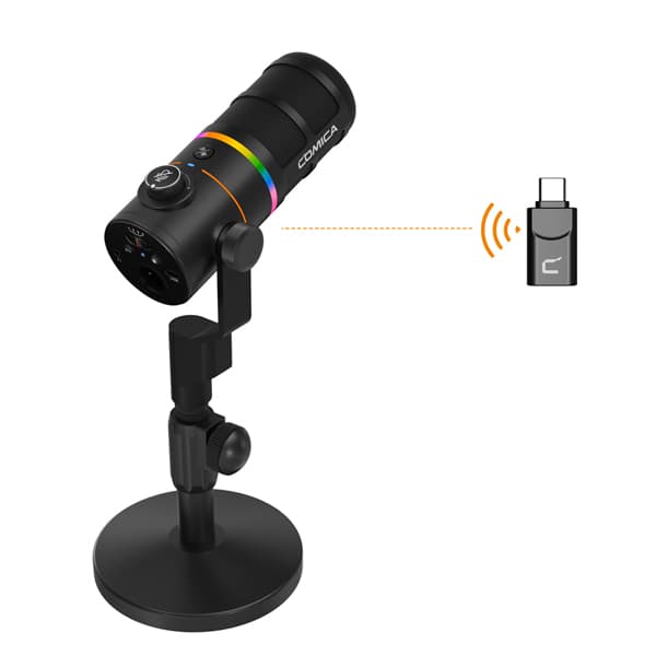 COMICA EJoy D10 PRO RGB Cardioid Dynamic Wireless Microphone (Single)