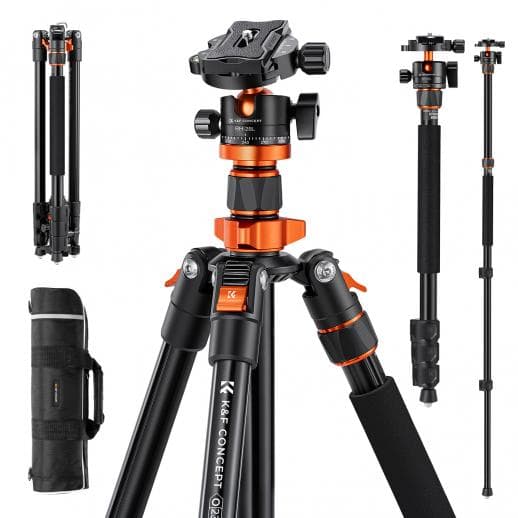 K&F Camera Tripod Lightweight, K234A7+BH-28L, EXTENSION ARM KIT