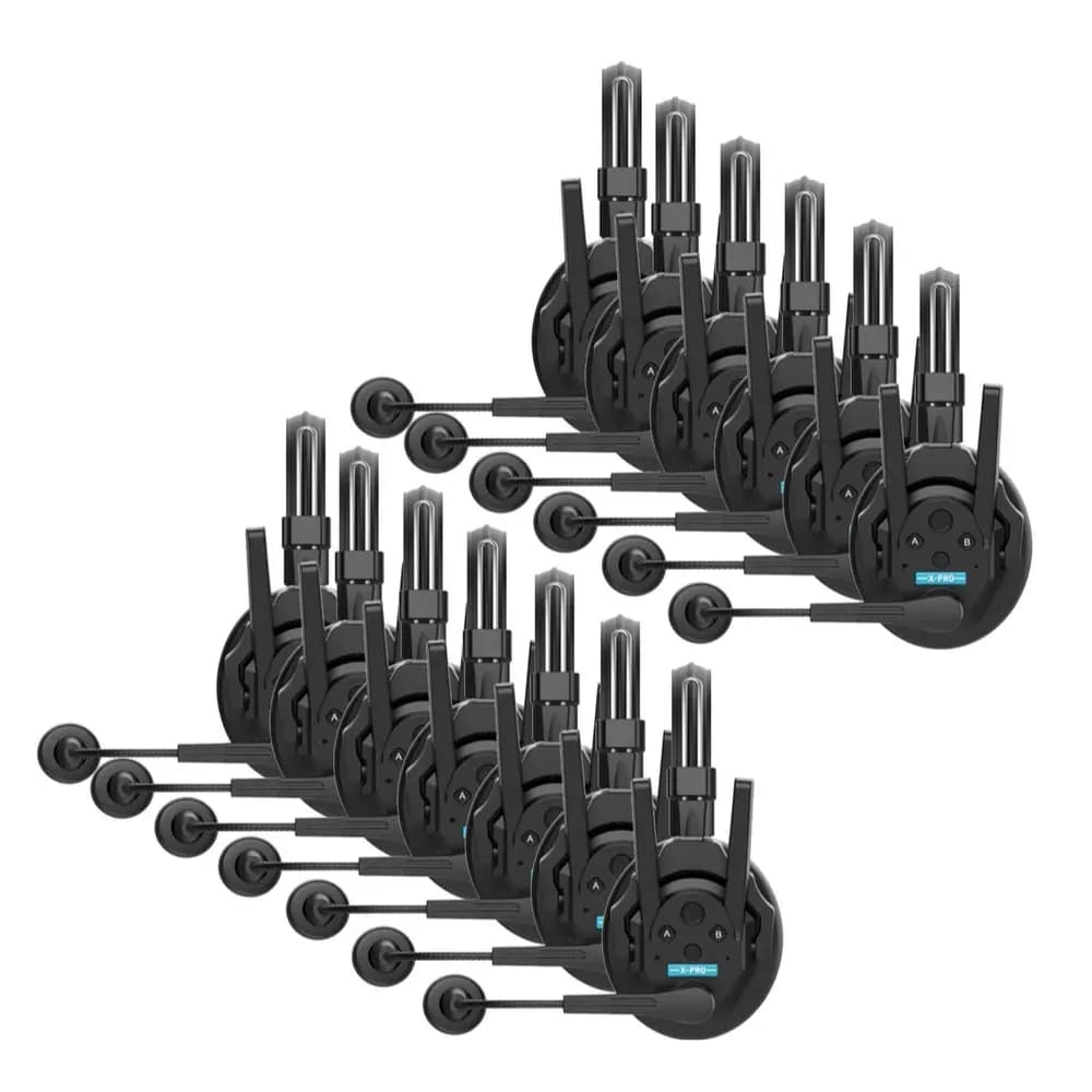 Synco Xtalk XPro13 Wireless Intercom System with 13 Single-Ear Headsets