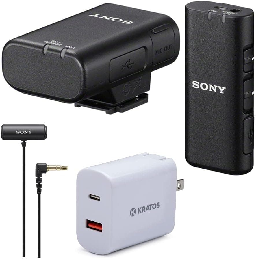 Sony ECM-W2BT Camera-Mount Digital Bluetooth Wireless Microphone System for Sony Cameras