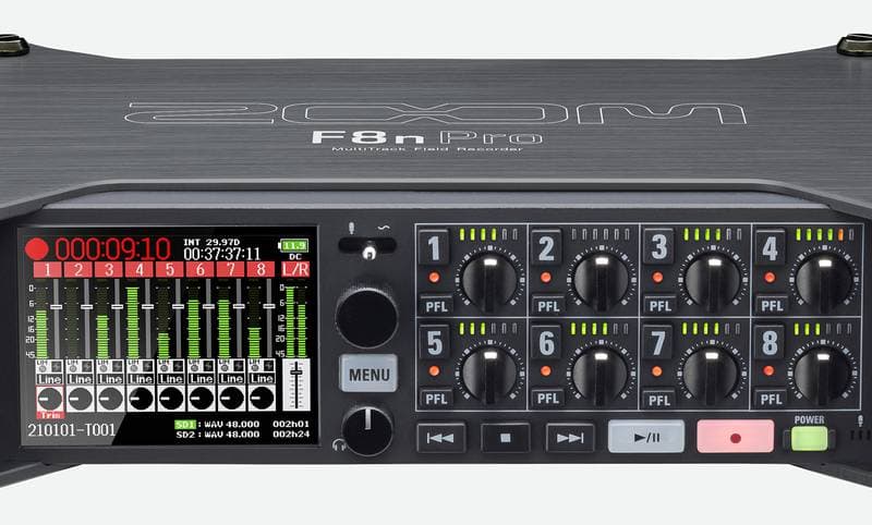 Zoom F8n Pro 8-Input / 10-Track Multitrack Field Recorder