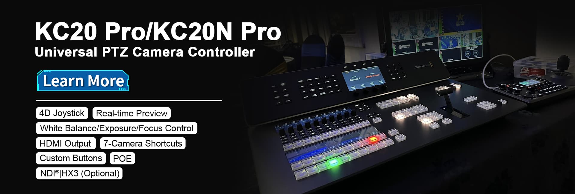 HDKATOV KC20N PRO PTZ Camera Controller with NDI