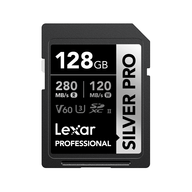 Lexar 128GB Professional SILVER PRO UHS-II SDXC Memory Card