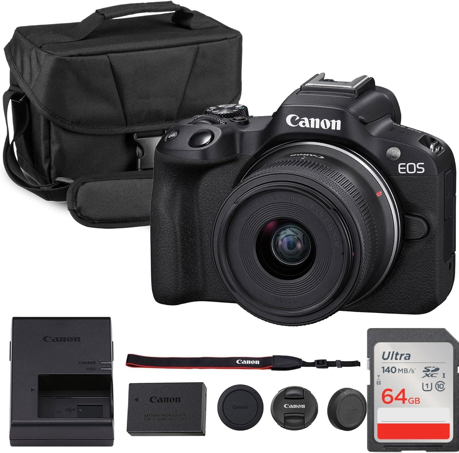 Canon EOS R50 Mirrorless Camera Travel Kit