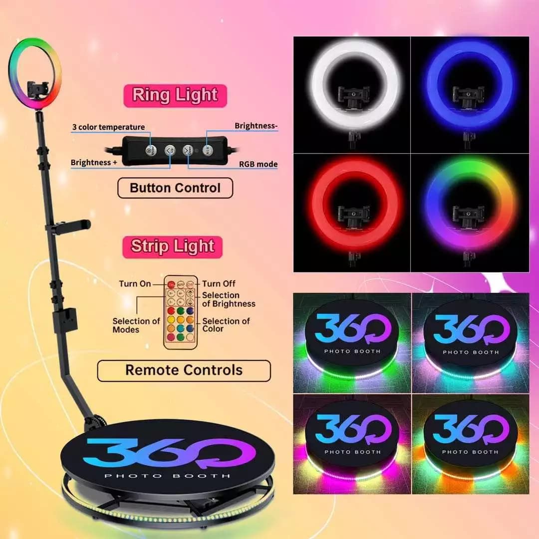 360 Photo Booth Video Motion Rotating Selfie Platform