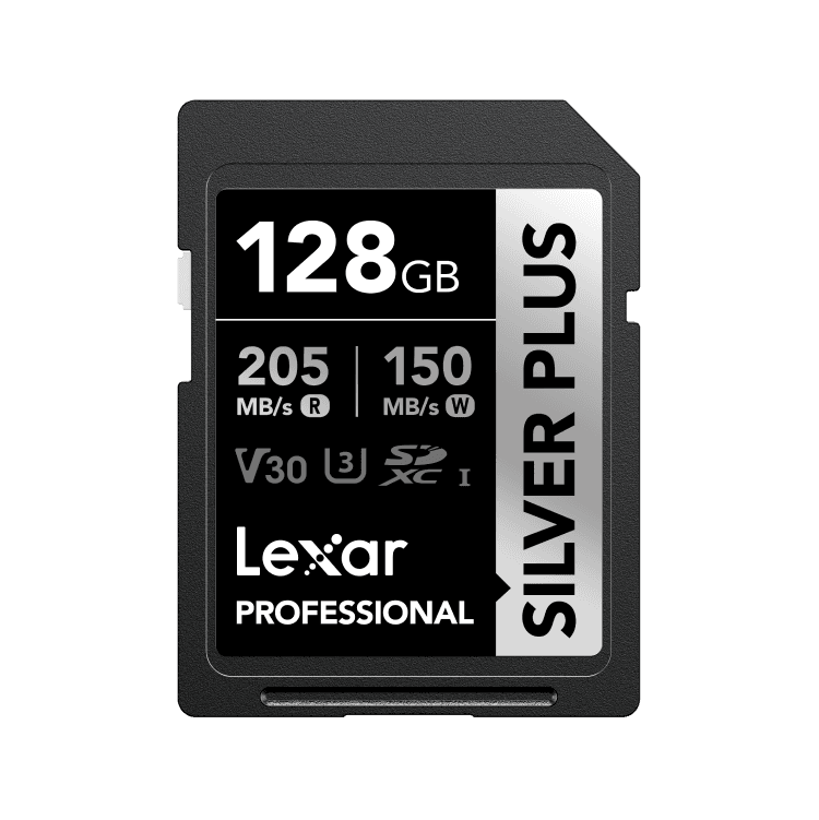 Lexar 128GB Professional SILVER PLUS 255MB/sUHS-I SDXC Memory Card