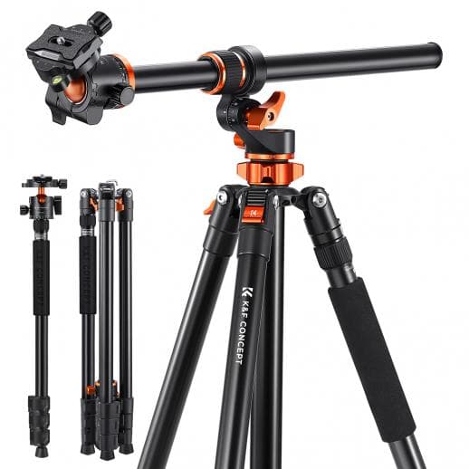 K&F Detachable Monopod Tripod T254A8+BH-28L with Extension