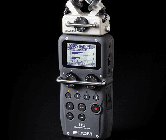 Zoom H5 4-Input / 4-Track Portable Handy Recorder with Interchangeable X/Y Mic Capsule