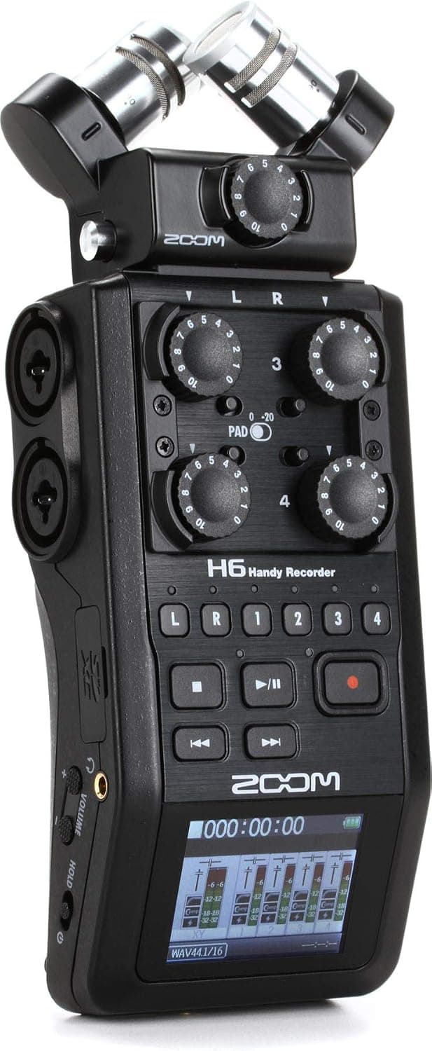 Zoom H6 All Black 6-Input / 6-Track Portable Handy Recorder