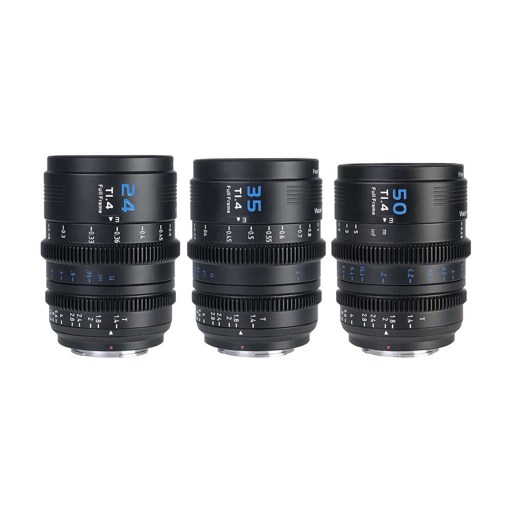 Sirui VP-1 Vision Prime T1.4 Full-Frame Cine 3-Lens Kit (Multi-Mount, Black)