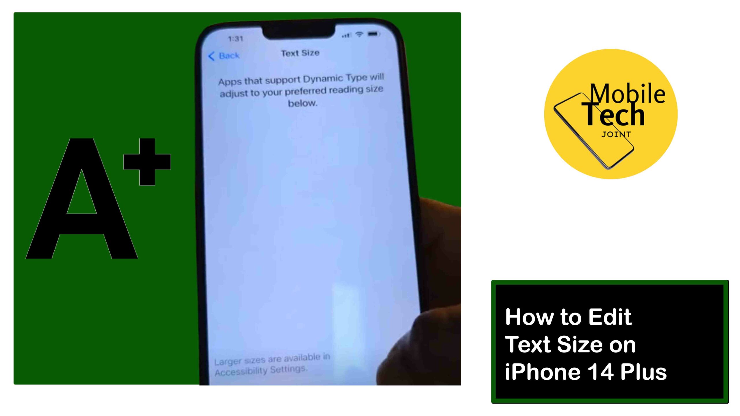 How to Edit Text Size on iPhone 14 Plus