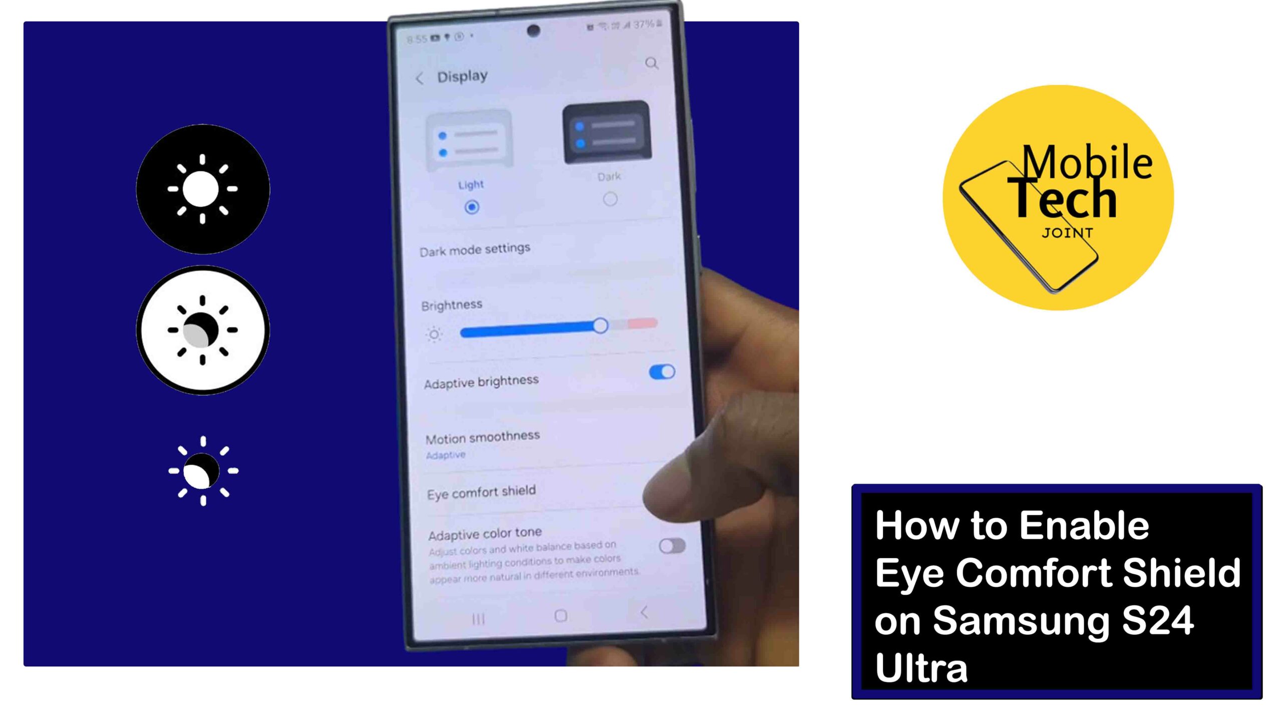 How to Enable Eye Comfort Shield on Samsung S24 Ultra