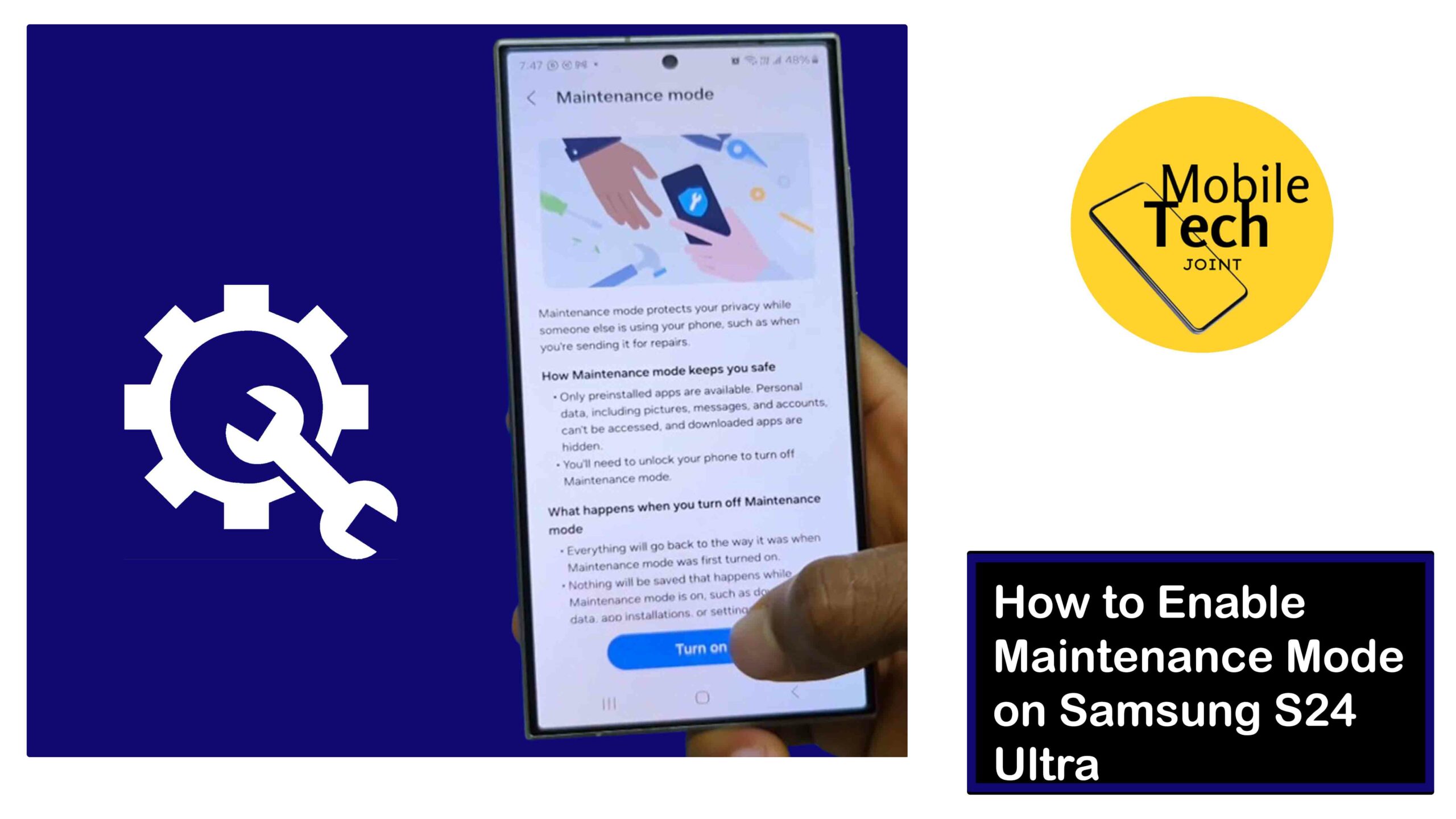 How to Enable Maintenance Mode on Samsung S24 Ultra