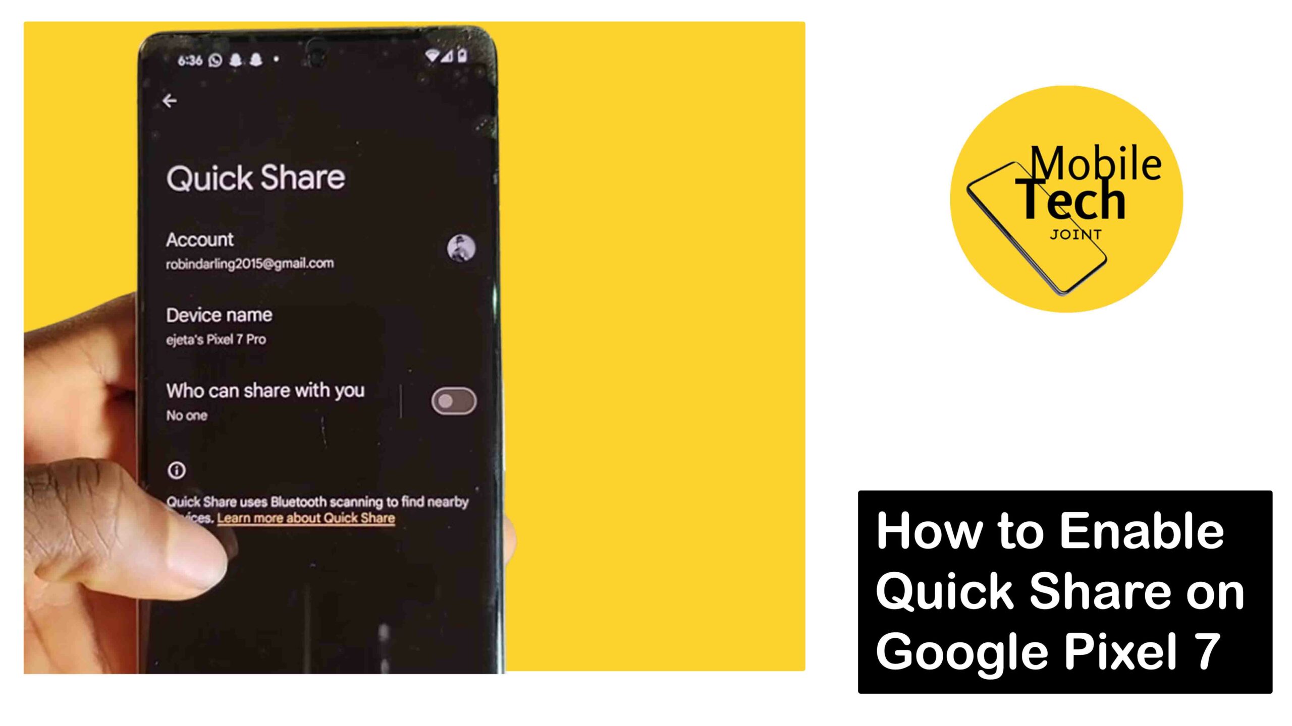 How to Enable Quick Share on Google Pixel 7