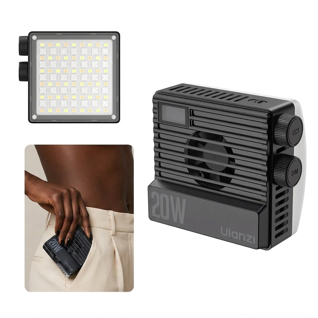 Ulanzi LE-20 20W RGB LED light front profile