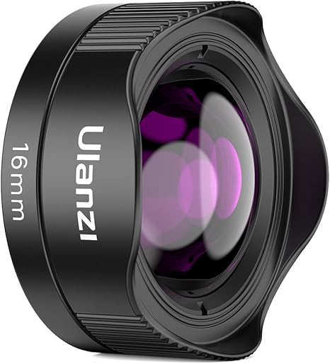 CL-003 75mm Macro smartphone camera lens showcasing its optical glass and mounting bracket.