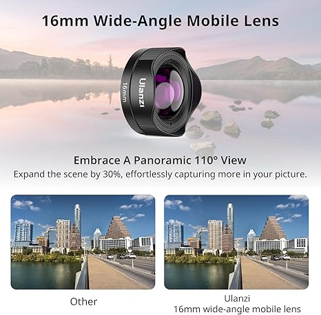 CL-003 75mm Macro smartphone camera lens showcasing its optical glass and mounting bracket.