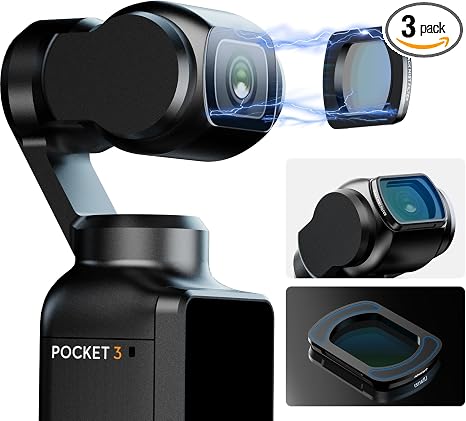Three-pack of Ulanzi PK-03 ND filters displaying the ND16, ND64, and ND256 magnetic glass panels.