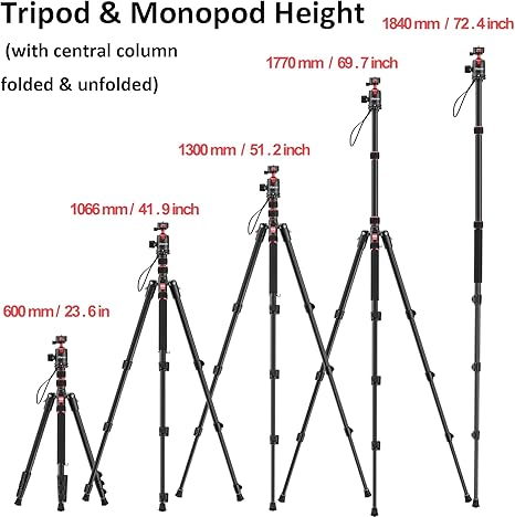 Close up view of the Ulanzi TT31 Claw Quick Release Travel Tripod with Carbon Fiber Legs with one leg detached and configured into a monopod