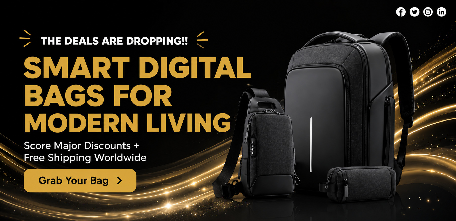 Ulanzi camera gear, tripod, smartphone rig, and wireless earbuds on display for tech deals promo banner