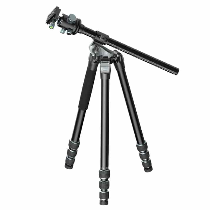 Ulanzi MT-59 1.7m Aluminum Alloy High Angle Shot Tripod with horizontal central boom arm.