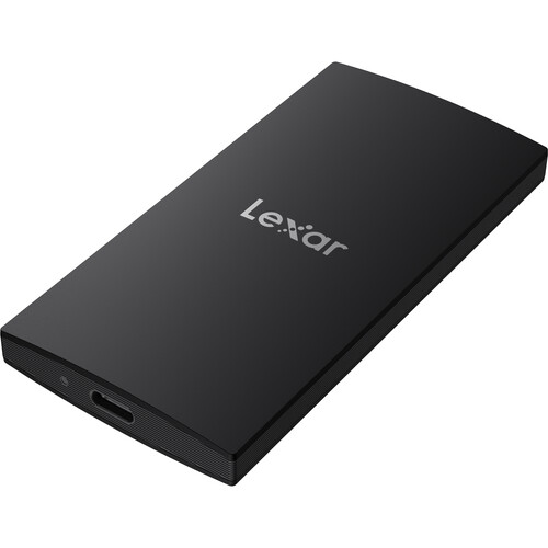 Lexar 1TB SSD Portable SL300 Nigeria external drive connected to a laptop in Lagos