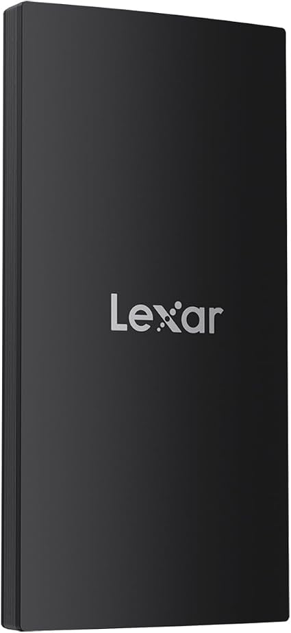 Lexar 2TB SL300 SSD Nigeria portable solid state drive connected to a laptop in Lagos