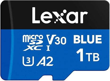 Lexar 1TB Play UHS-I microSDXC Memory Card displaying red design and 1TB capacity
