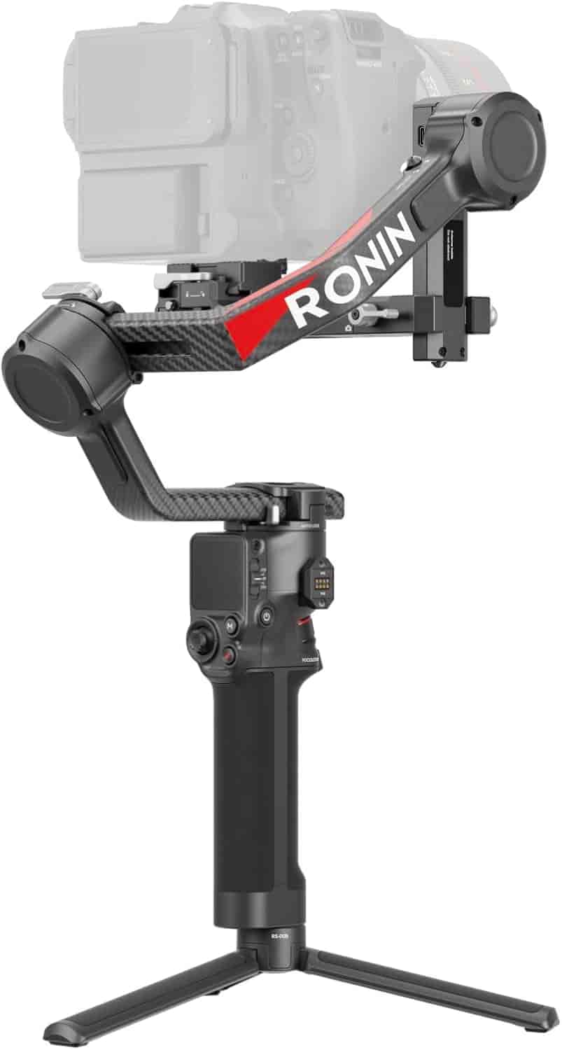 DJI RS 4 Pro Camera Gimbal Stabilizer in Lagos, Nigeria loaded with a cinema camera