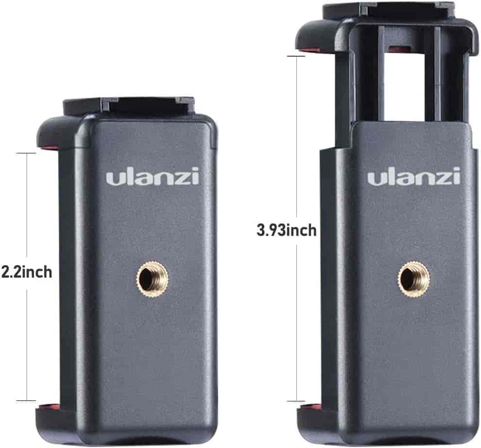 Ulanzi ST-07 Phone Tripod Mount with Cold Shoe Mount holding a smartphone in Lagos Nigeria