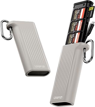 Ulanzi CR2 All-in-One Card Case Grey with memory cards and USB-C cable in Lagos Nigeria