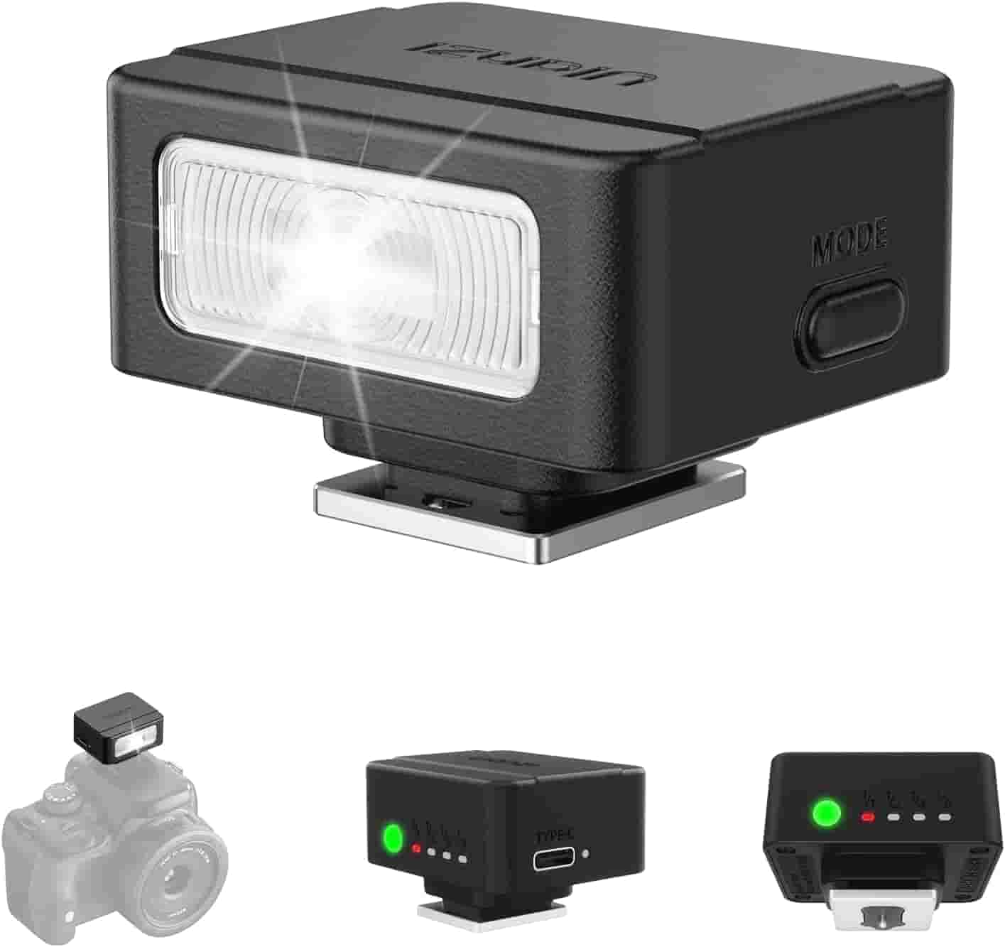 Ulanzi SL01 Mini Flash Speedlite mounted on a mirrorless camera for portrait photography in Nigeria
