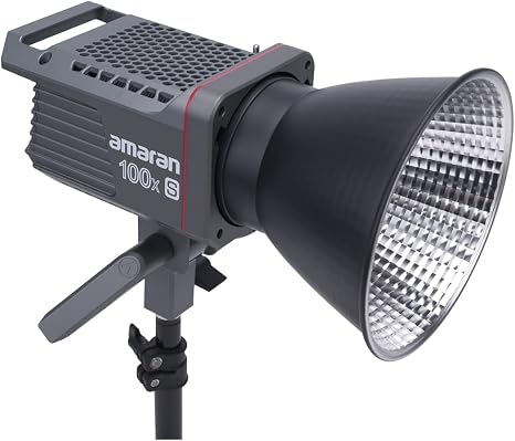amaran COB 100x S 100W bi-color LED studio video light head with Bowens mount hyper reflector