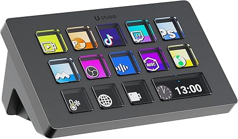 Ulanzi D200 Customized Screen visual stream controller deck with LCD keys and rotary dials.