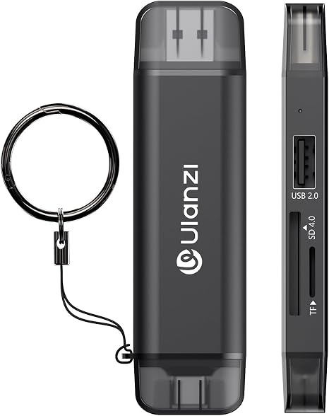 Ulanzi CR3 3-in-1 USB Card Reader High-Speed OTG Memory Reader for SD and MicroSD cards.