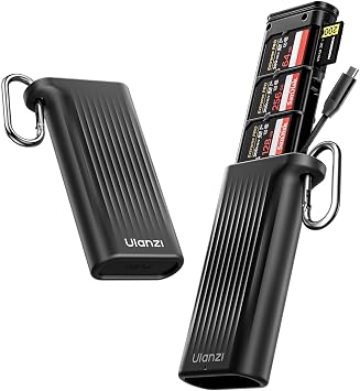 Ulanzi CR2 All-in-One Card Case Black with memory cards and USB-C cable in Lagos Nigeria