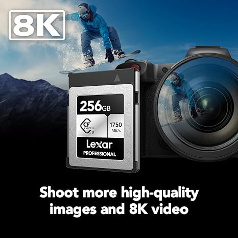 Lexar 256GB CFexpress Type B 1750MB/s Silver Card cinema camera memory card in Lagos Nigeria.