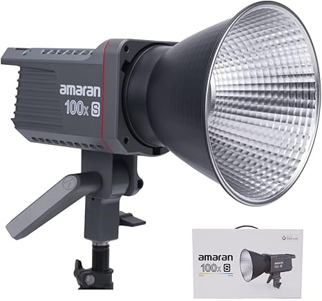 amaran COB 100x S 100W bi-color LED studio video light head with Bowens mount hyper reflector