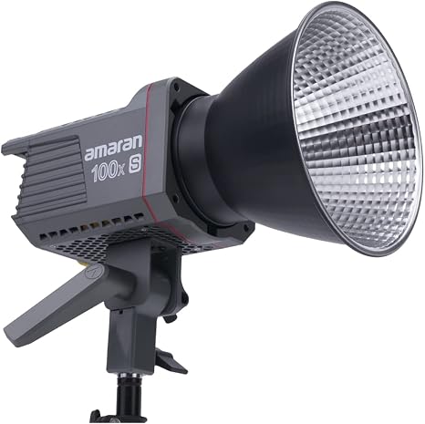 amaran COB 100x S 100W bi-color LED studio video light head with Bowens mount hyper reflector
