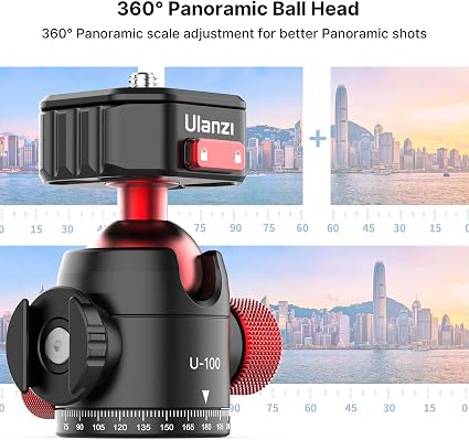 Ulanzi Claw U100 Ballhead quick release panoramic camera mount.
