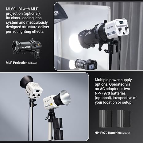 Godox ML60II Bi Handheld Bi-Color LED Video Light continuous studio lighting in Lagos Nigeria.