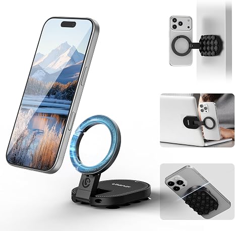 Ulanzi MA39 Maglock Small Suction Cup Bracket magnetic phone mount with suction pad array.