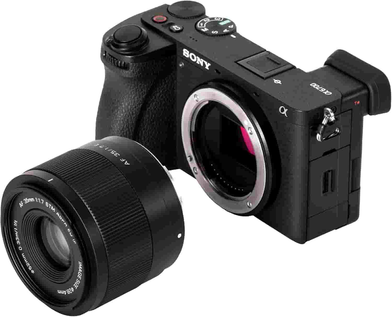 Viltrox 35mm f1.7 E Mount Nigeria lens mounted on a Sony camera in Lagos