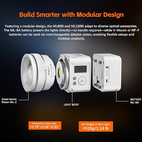 Godox ML80Bi Handheld Bi-Color LED Video Light continuous studio lighting in Lagos Nigeria.