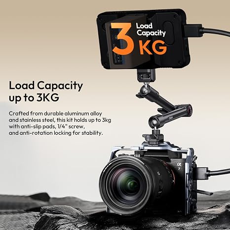 Ulanzi HD02 10 inches Magic Arm extension arm with dual 360 ball heads for camera rigs.