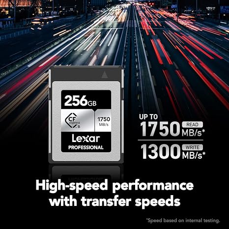 Lexar 256GB CFexpress Type B 1750MB/s Silver Card cinema camera memory card in Lagos Nigeria.