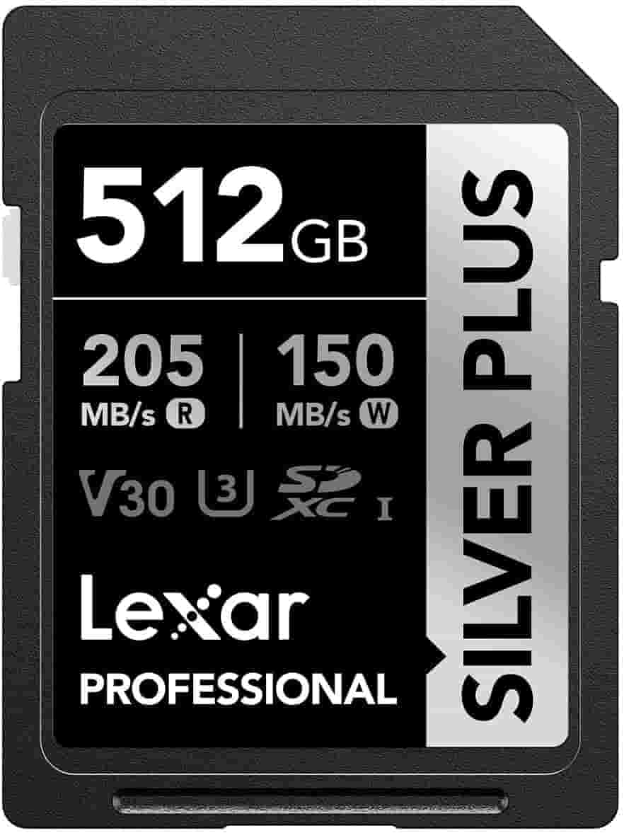 Lexar 512GB Silver Plus MicroSDXC Nigeria memory card inserted into a drone remote in Lagos